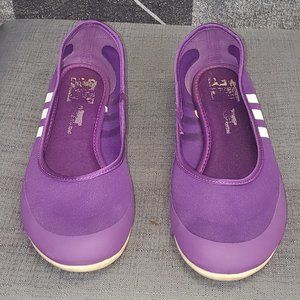 Purple Adidas flats size 7.5 US